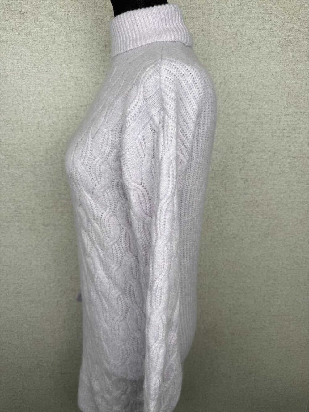 Mi Ami for Francesca’s Cable Knit Sweater Dress Small Turtleneck Lavender - Picture 2 of 6